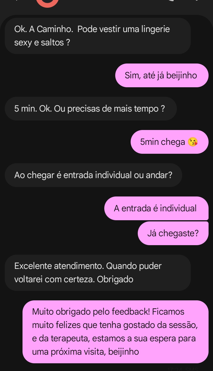 Feedback de cliente publicado pela Doce Tentação Spa, registo 2